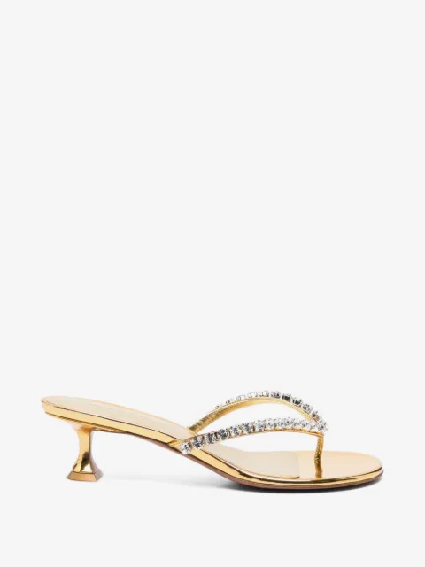 Amina Muaddi Gigi crystal-embellished heeled sandals