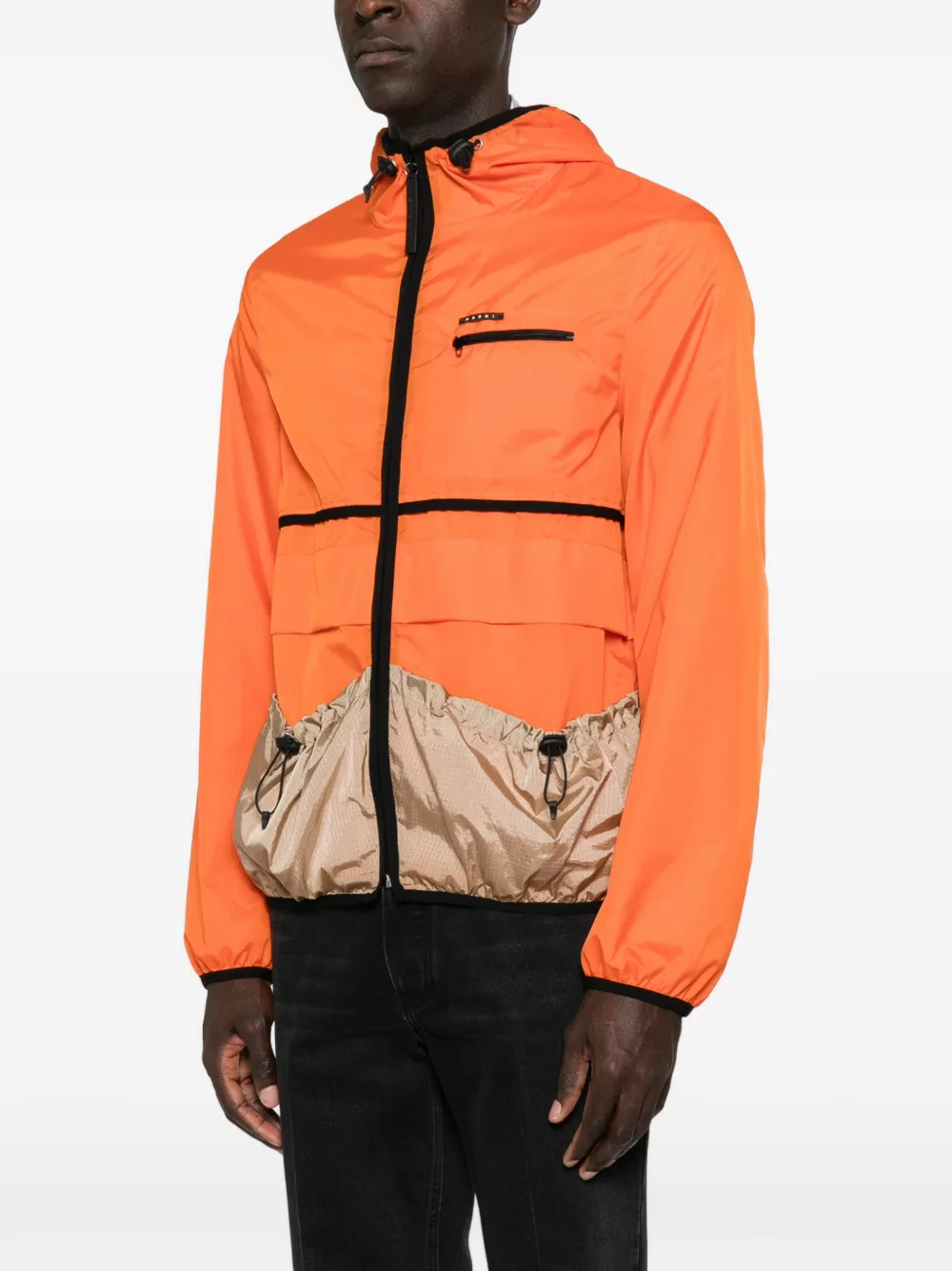 Marni contrast-trim track jacket Oranje