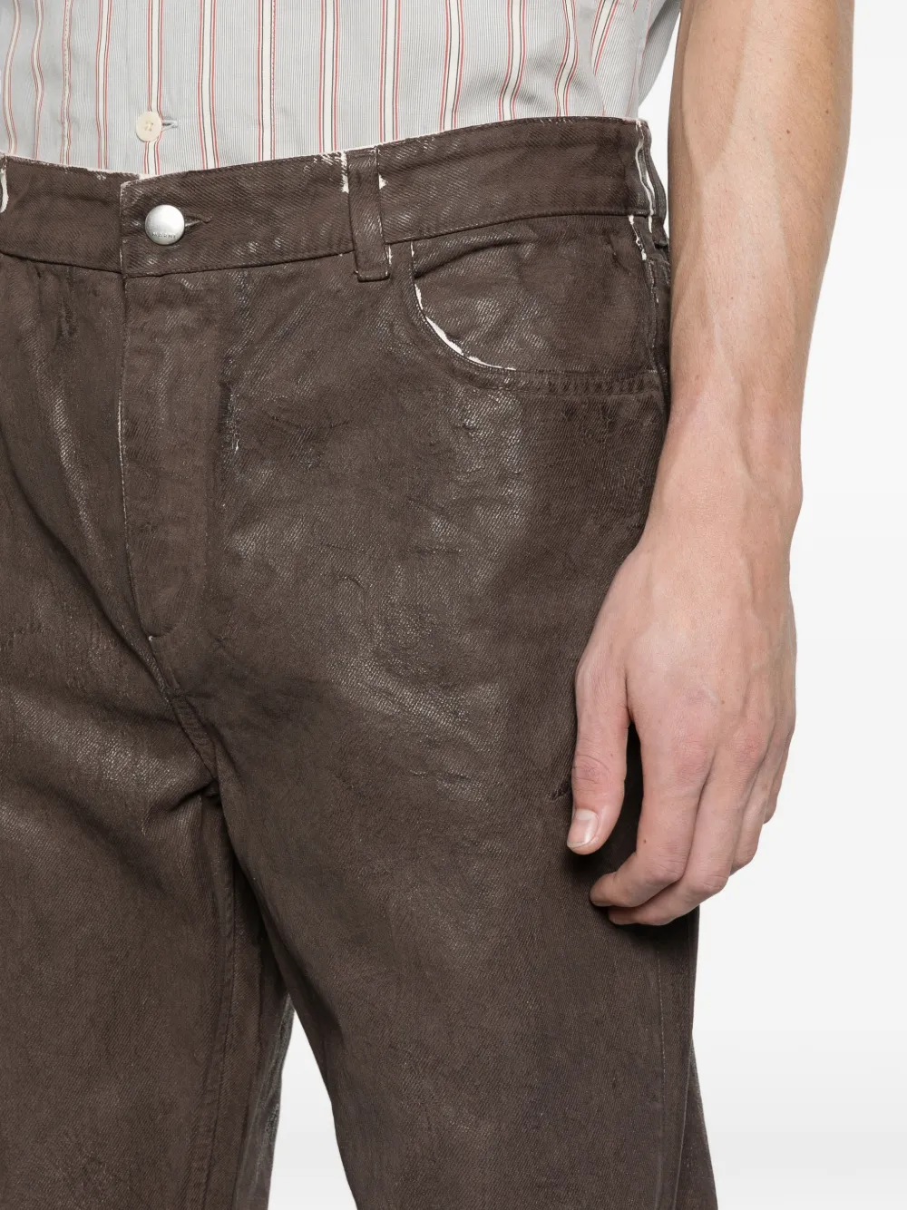 Marni coated jeans Bruin