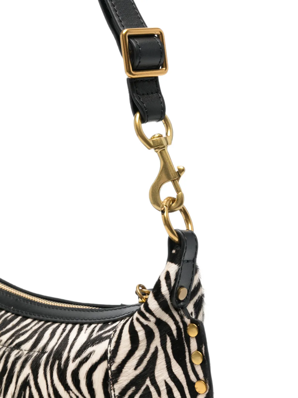 ISABEL MARANT Oskan Moon crossbodytas met ponyhaar en zebra-print Wit