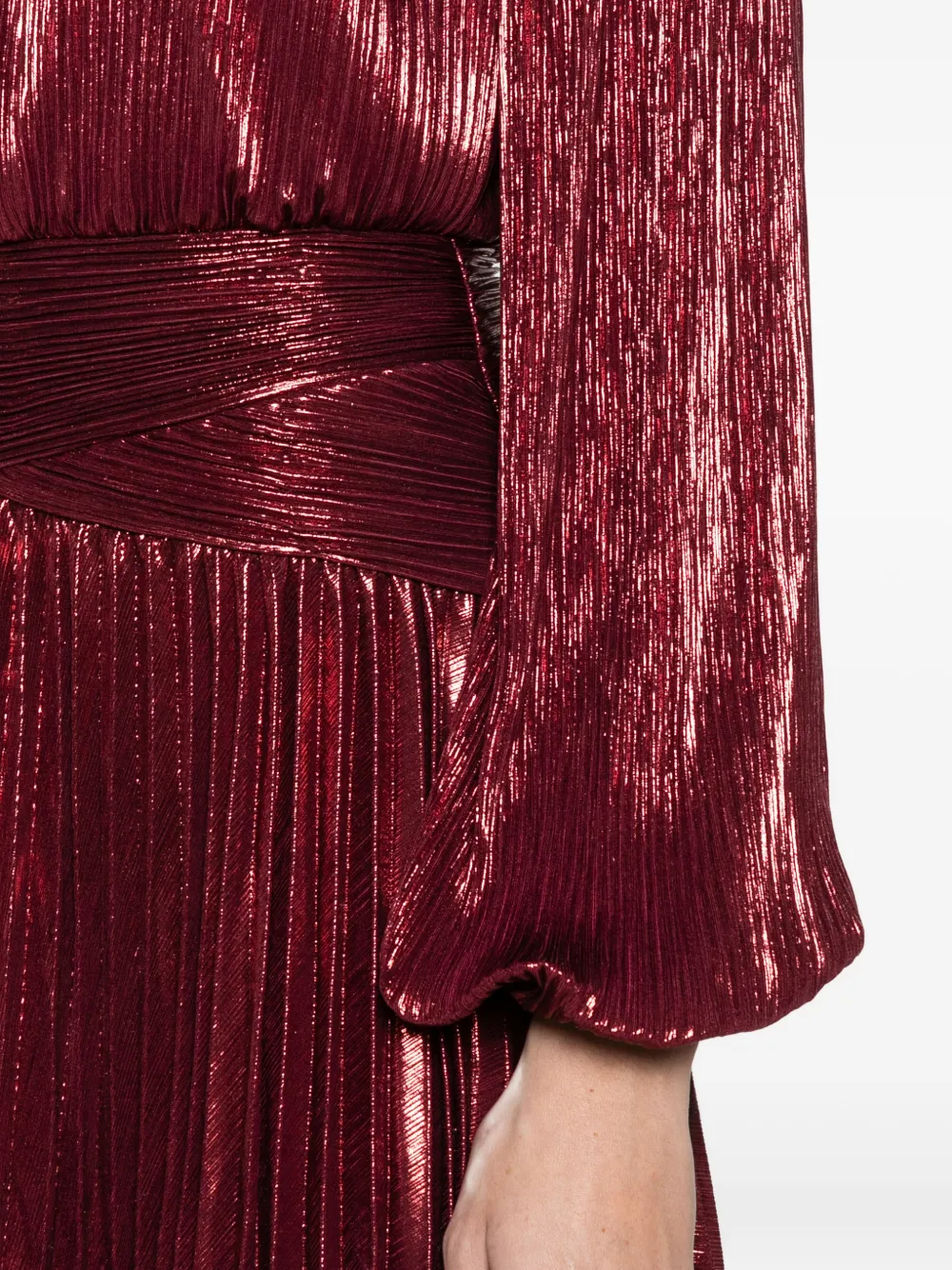 Retrofete Freja shoulder-pad mini dress Rood