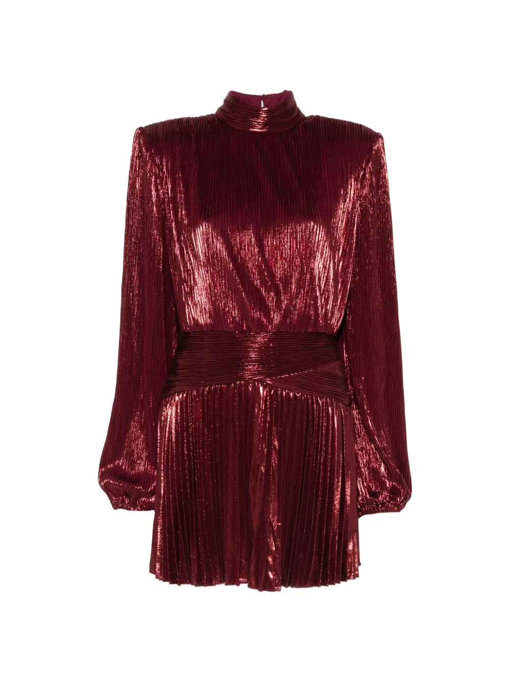 Retrofete Freja shoulder-pad mini dress Rood