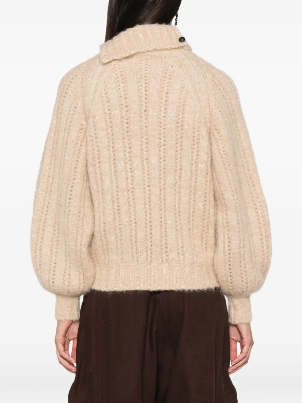 ISABEL MARANT Lily buttoned sweater Beige
