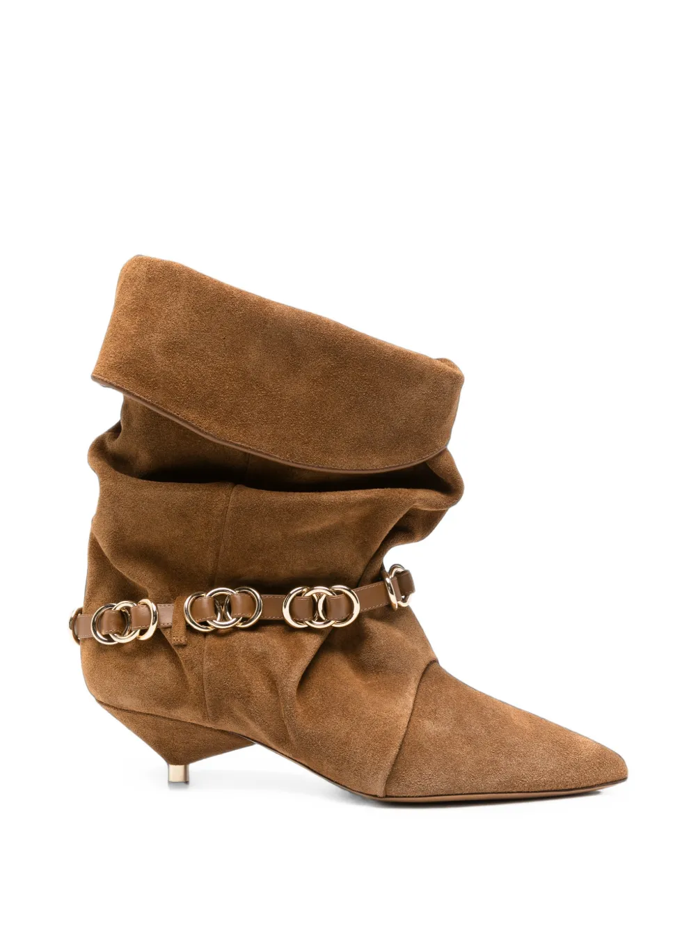ISABEL MARANT Edrik ring-detail ankle boots Bruin