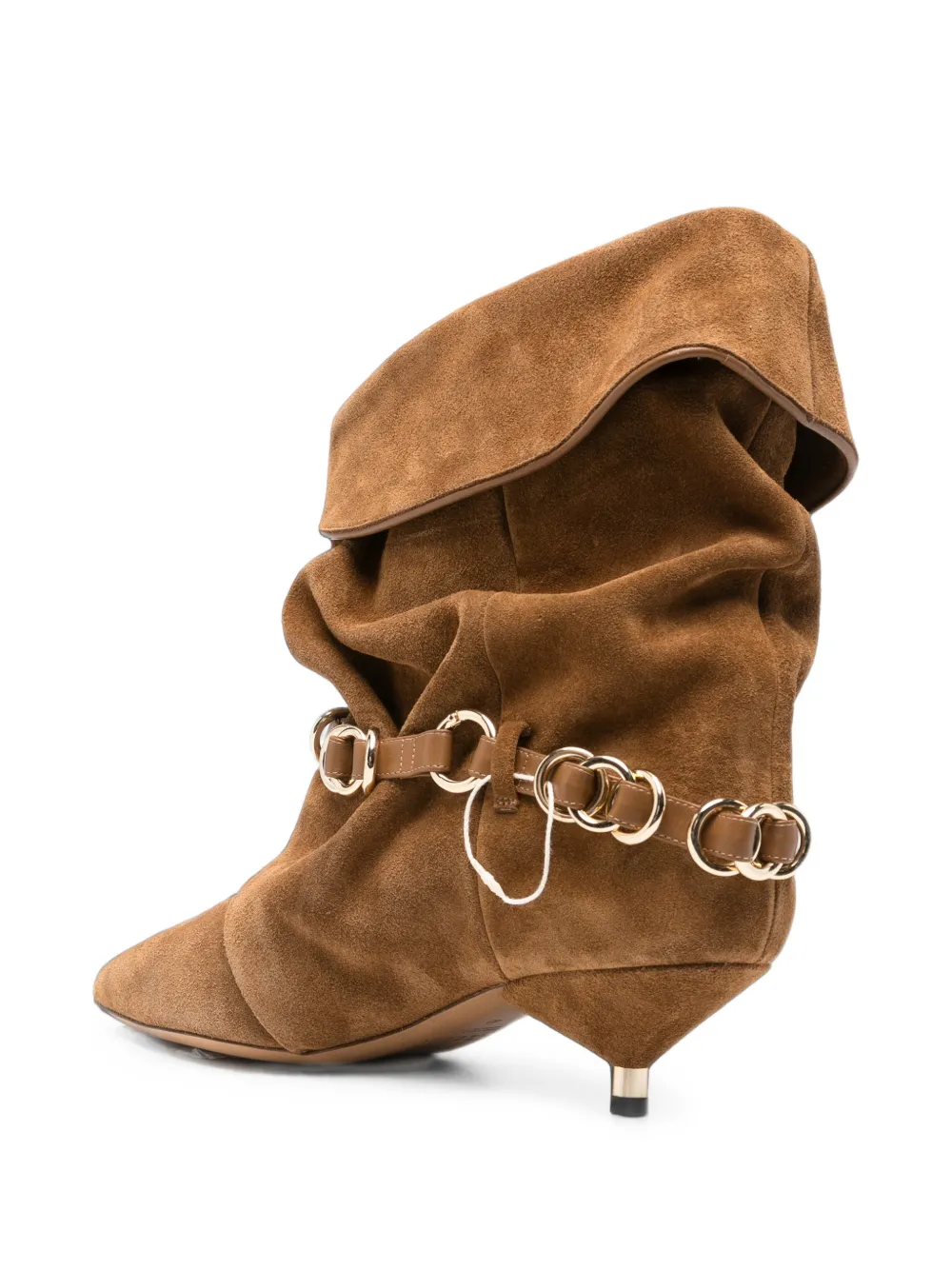 ISABEL MARANT Edrik ring-detail ankle boots Bruin
