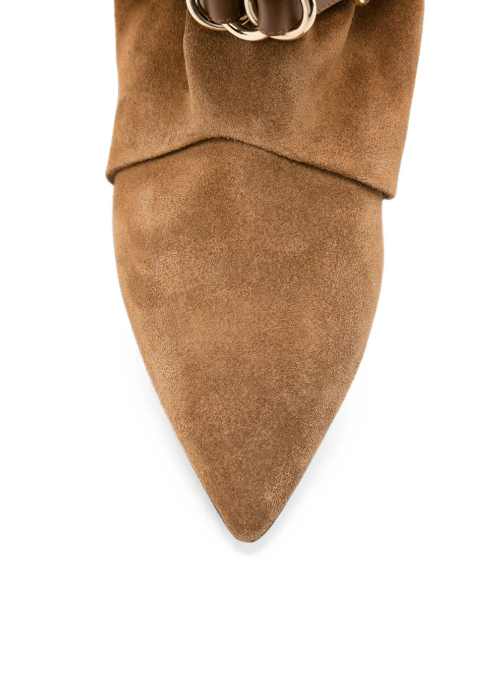 ISABEL MARANT Edrik ring-detail ankle boots Bruin