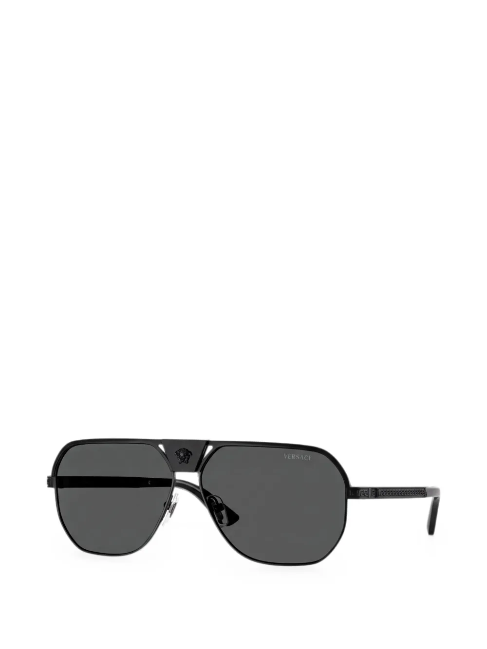 Versace Eyewear Greca Flow zonnebril met navigator montuur Zwart