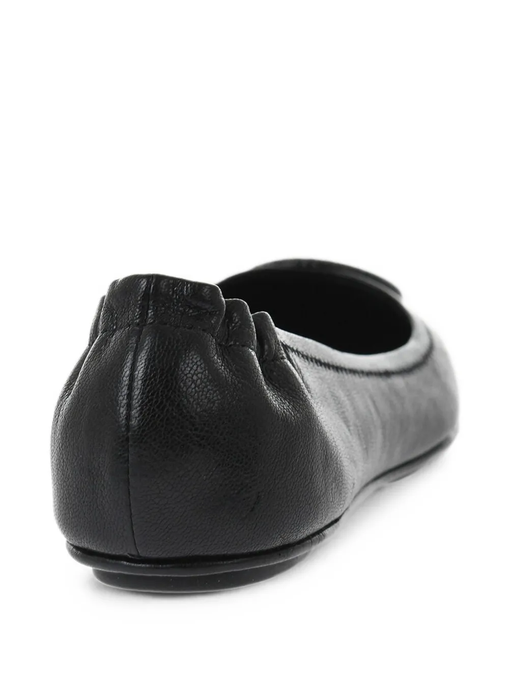 Tory Burch crystal-embellished logo-patch ballet flats Zwart