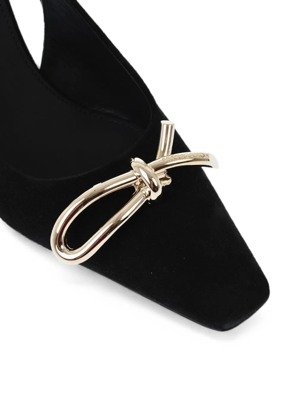 Ferragamo Arlene slingback sandalen Zwart
