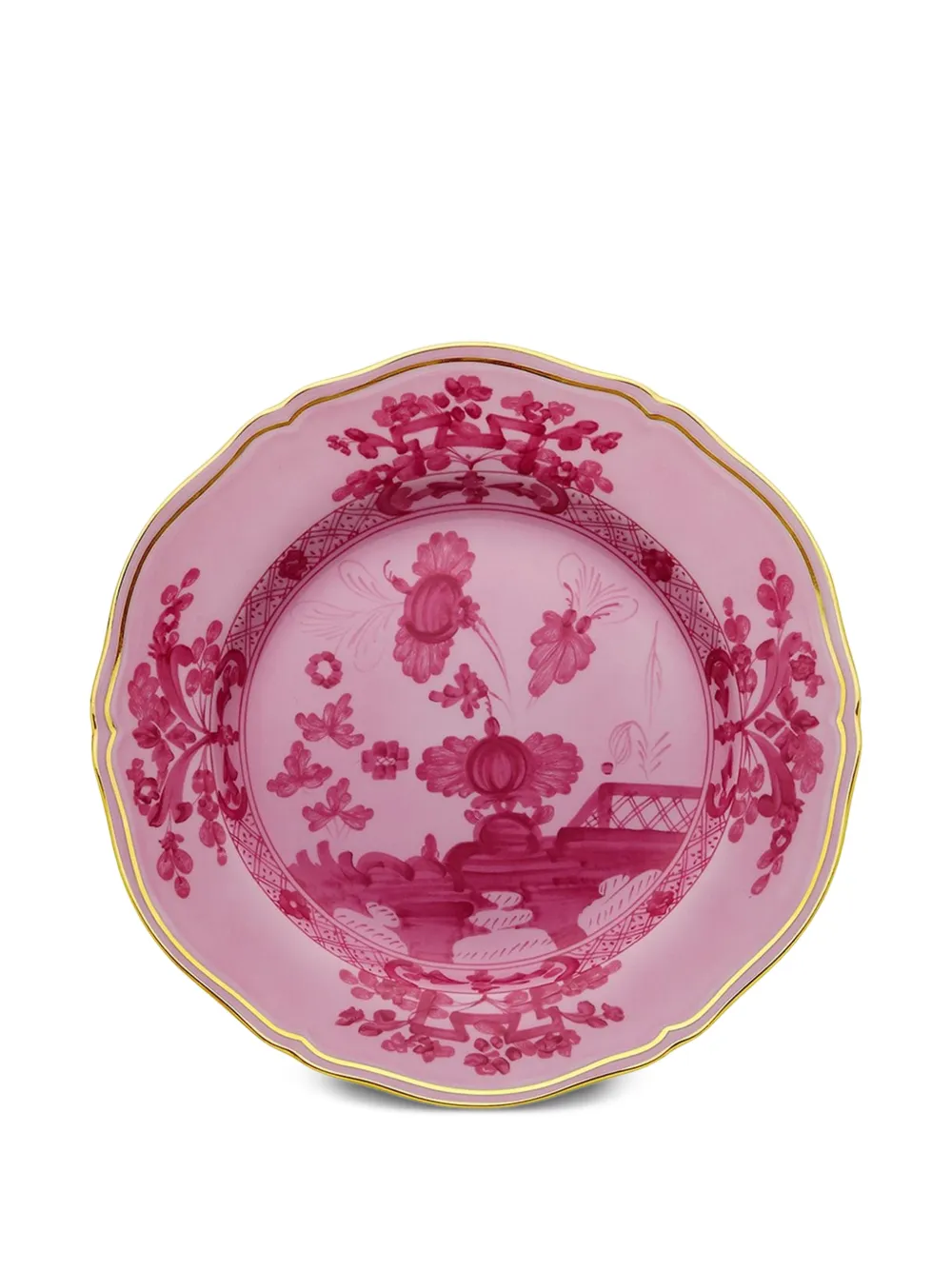 GINORI 1735 Teller mit Blumen-Print - Rosa