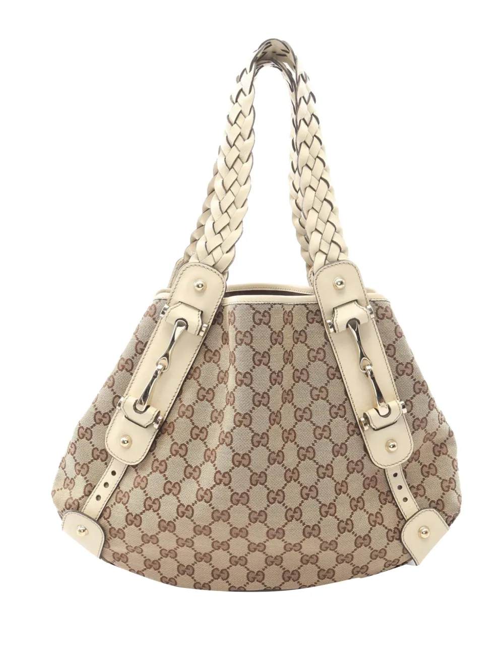 Gucci Pre-Owned Borsa a spalla Horsebit Pelham piccola in tela GG 2000-2015 - Toni neutri