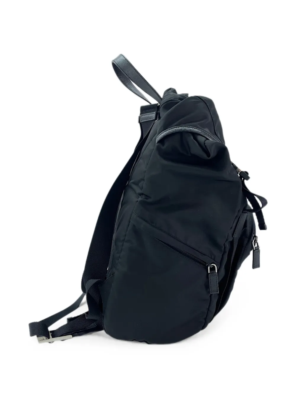 PRADA Pre-owned 2010s Buckle-fastening Backpack In 黑色