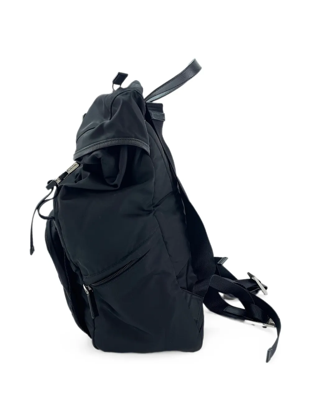 PRADA Pre-owned 2010s Buckle-fastening Backpack In 黑色
