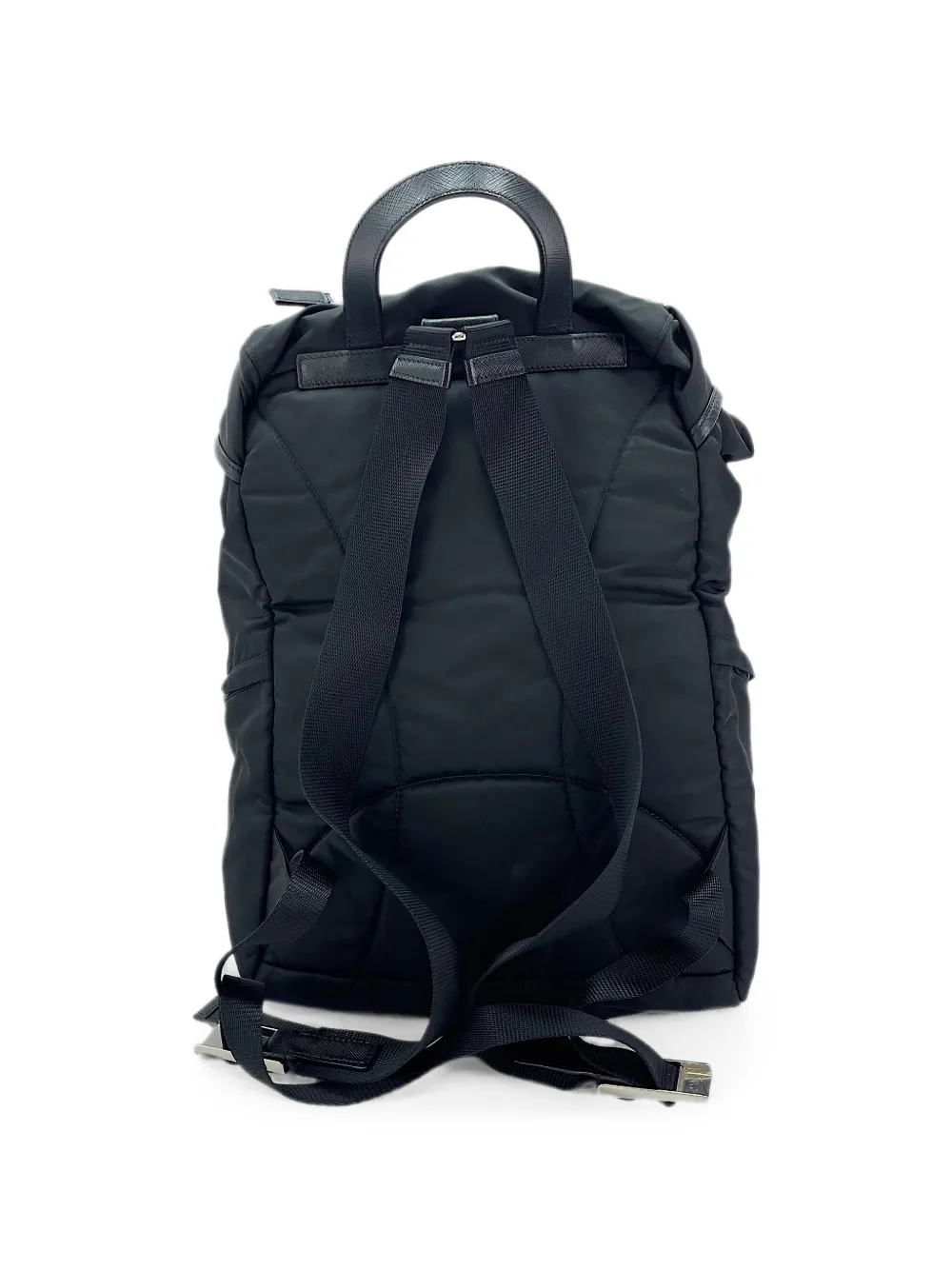 PRADA Pre-owned 2010s Buckle-fastening Backpack In 黑色