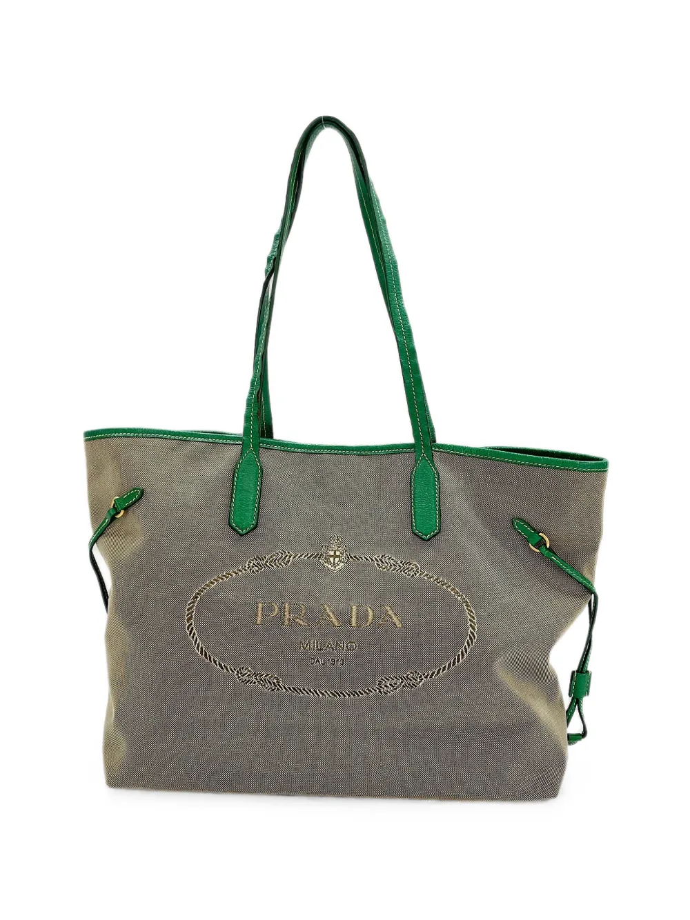 Prada Pre-Owned 2010s logo-print tote bag - Neutrals