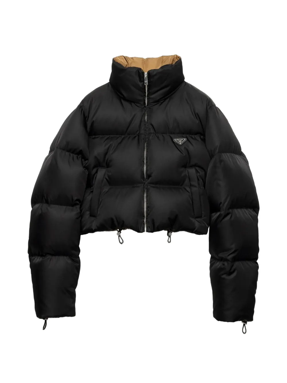 Prada cropped Re-Nylon down jacket - Nero