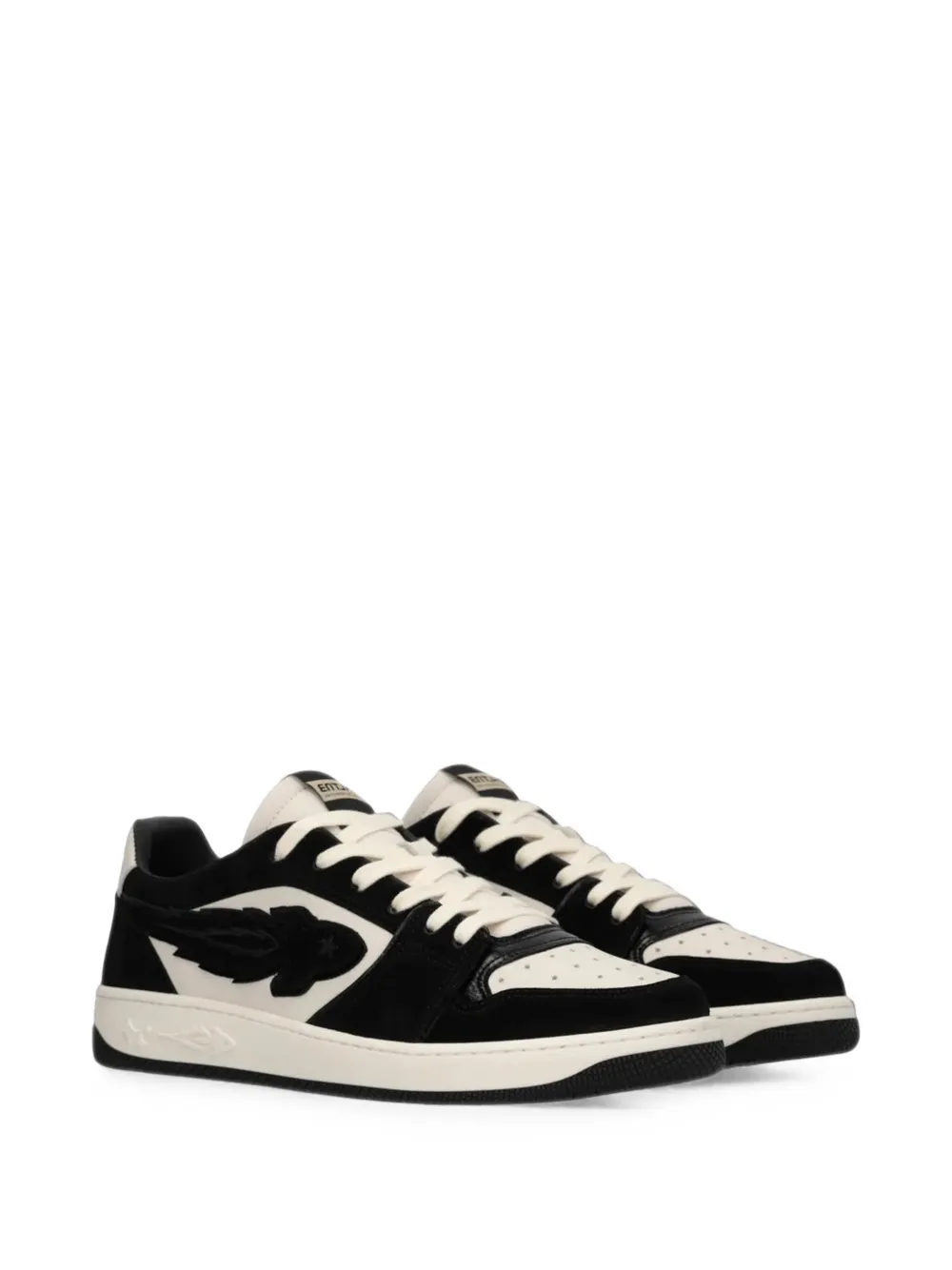 Enterprise Japan Egg Rocket patch-detail panelled sneakers Zwart