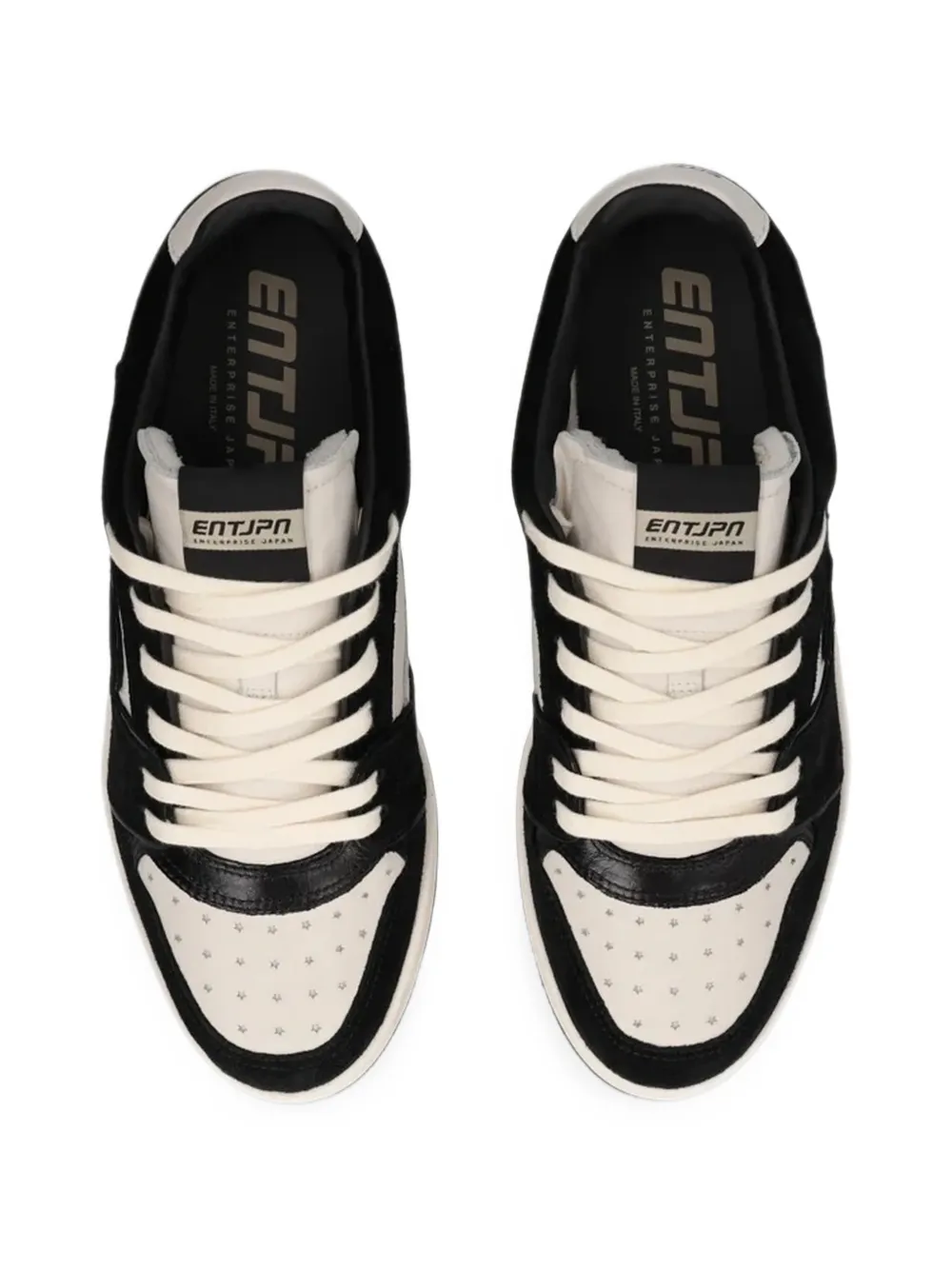 Enterprise Japan Egg Rocket patch-detail panelled sneakers Zwart