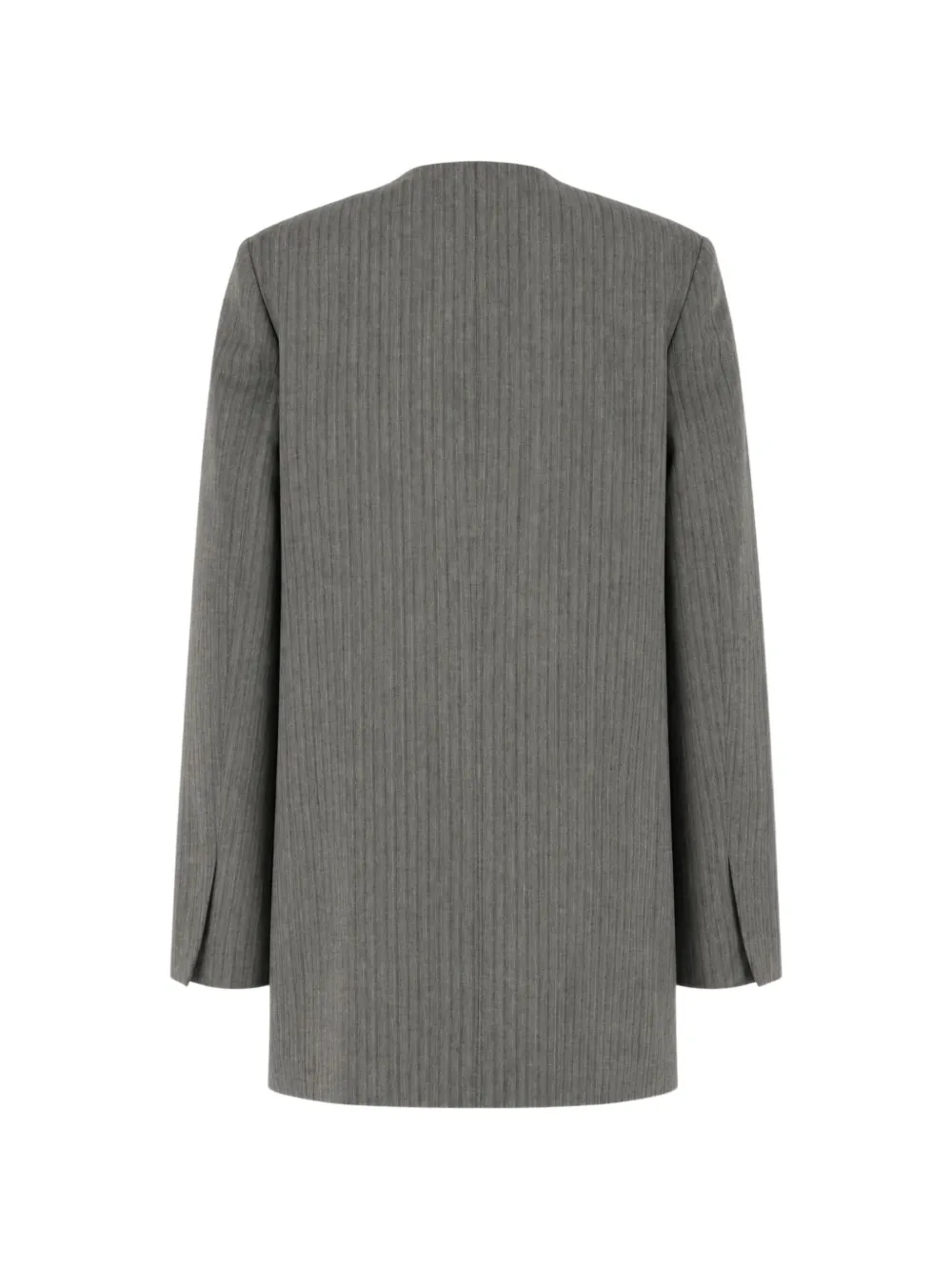 Alberta Ferretti Blazer met krijtstreep en dubbele rij knopen Grijs
