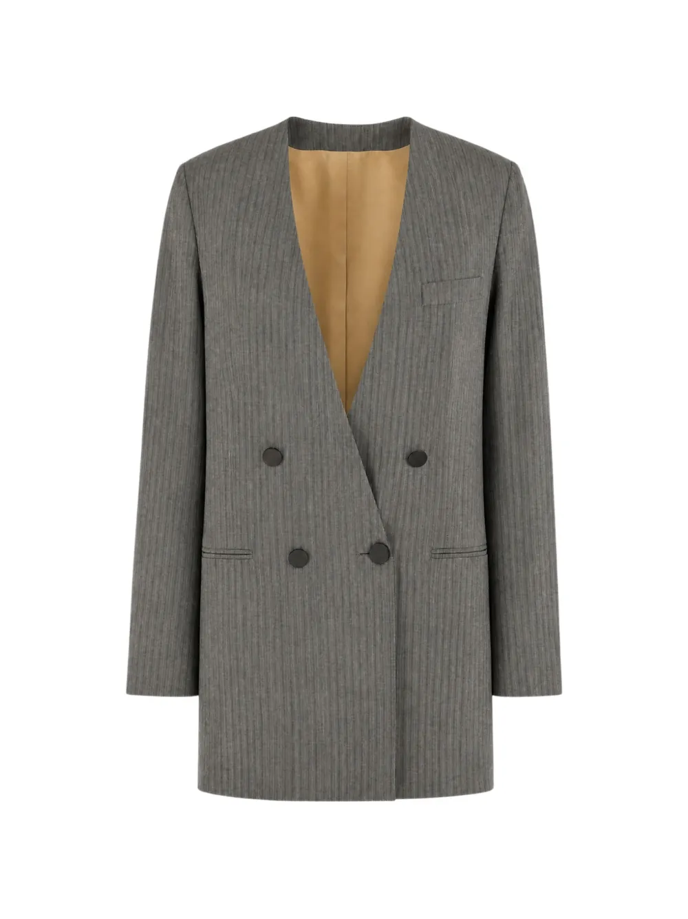 Alberta Ferretti pinstripe double-breasted blazer - Grau