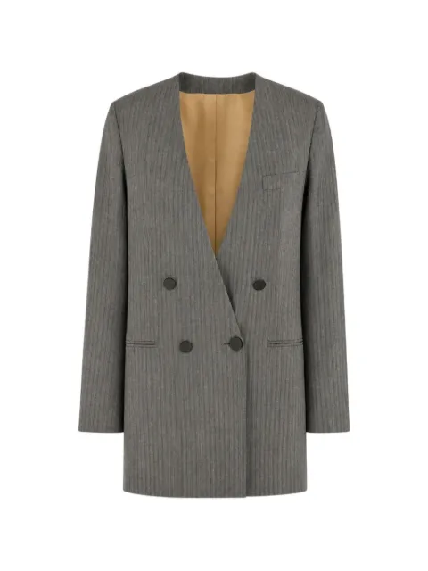 Alberta Ferretti pinstripe double-breasted blazer