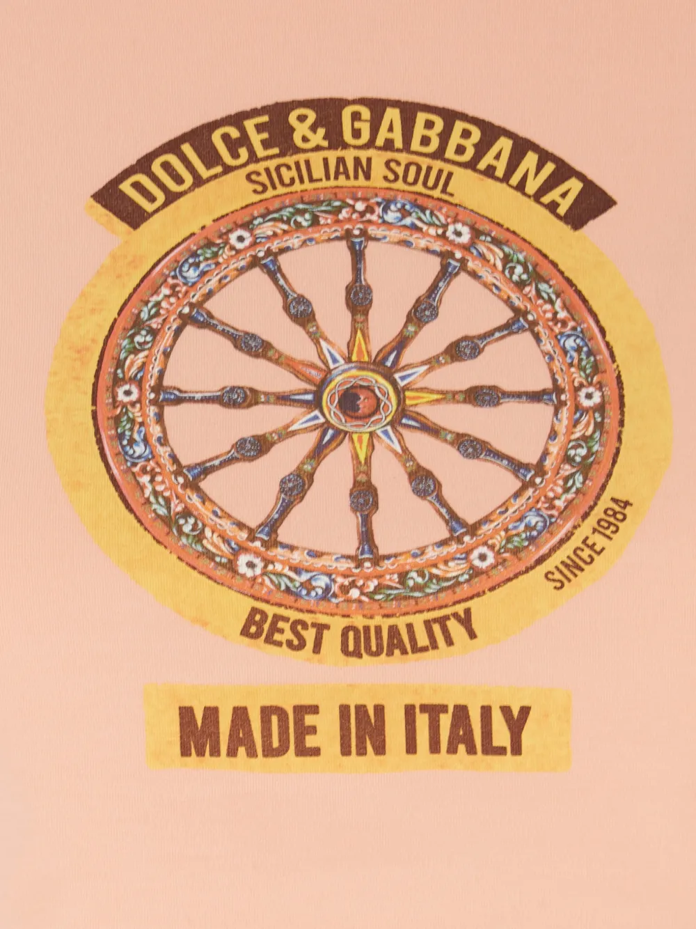 Dolce & Gabbana graphic-print cropped T-shirt Roze