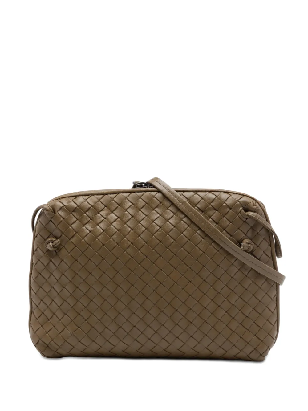 Bottega Veneta Pre-Owned 2012-2026 Nappa Intrecciato Nodini crossbody bag - Brown