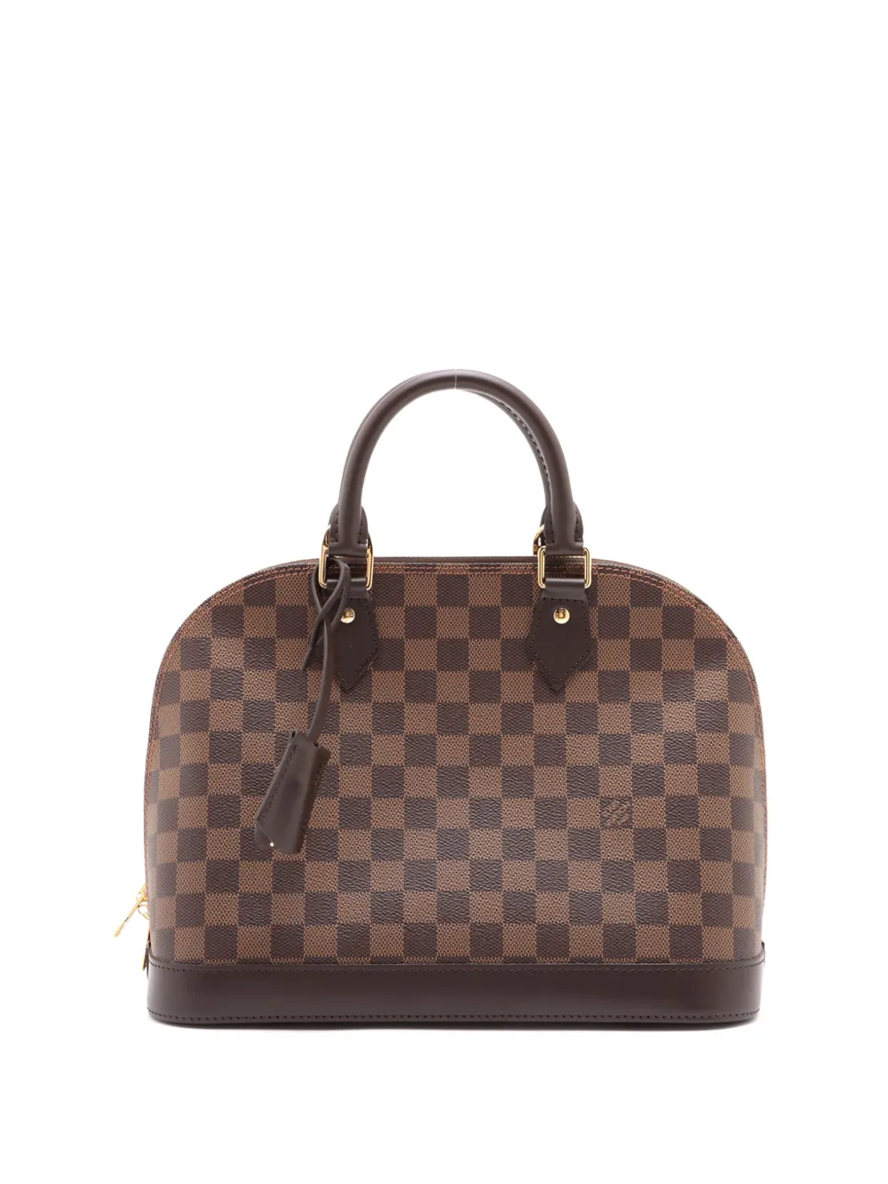 Pre-owned Louis Vuitton 2000-2010 Damier Ebene Alma Pm Handbag In Brown