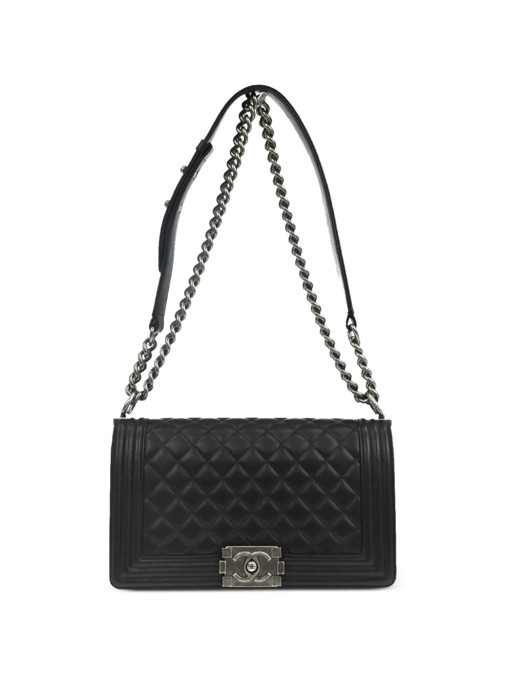 CHANEL Pre-Owned 2017 medium Boy Chanel quilted shoulder bag - Nero