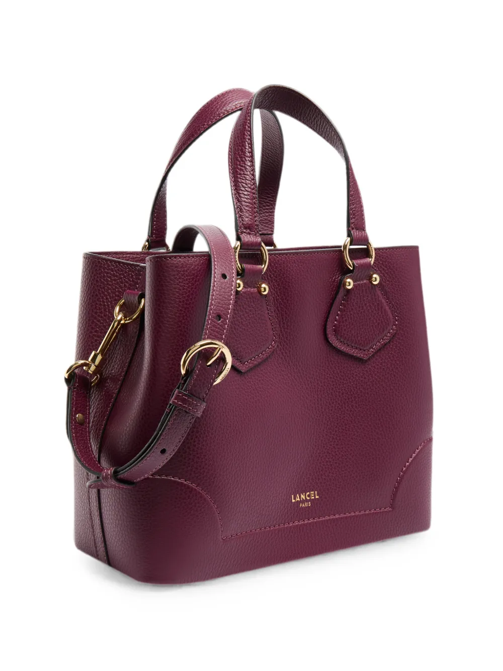 Lancel small Neo Izy grained-leather tote bag - Violett