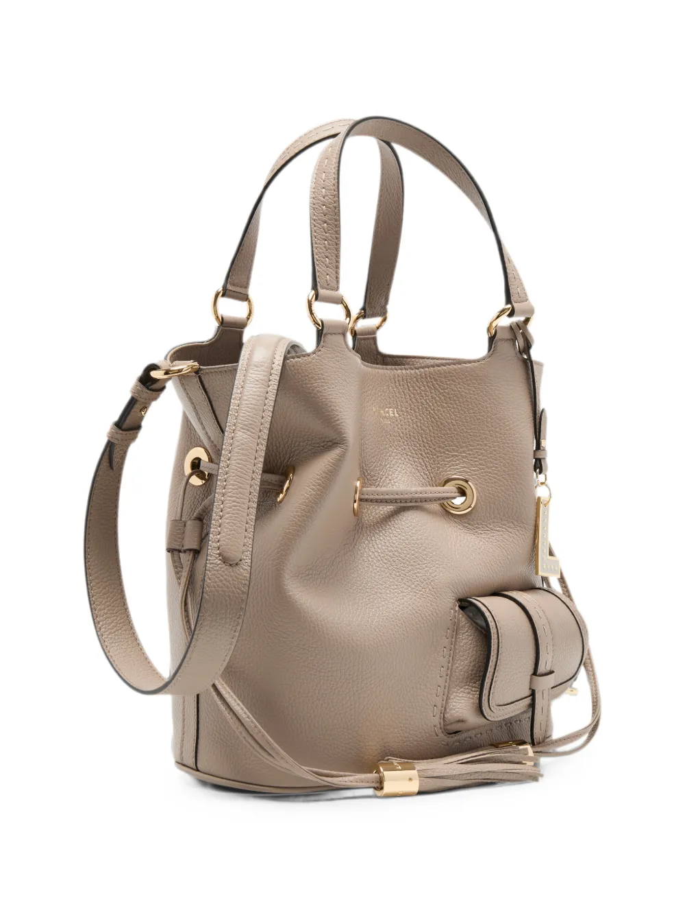Lancel medium Premier Flirt leather bucket bag Beige