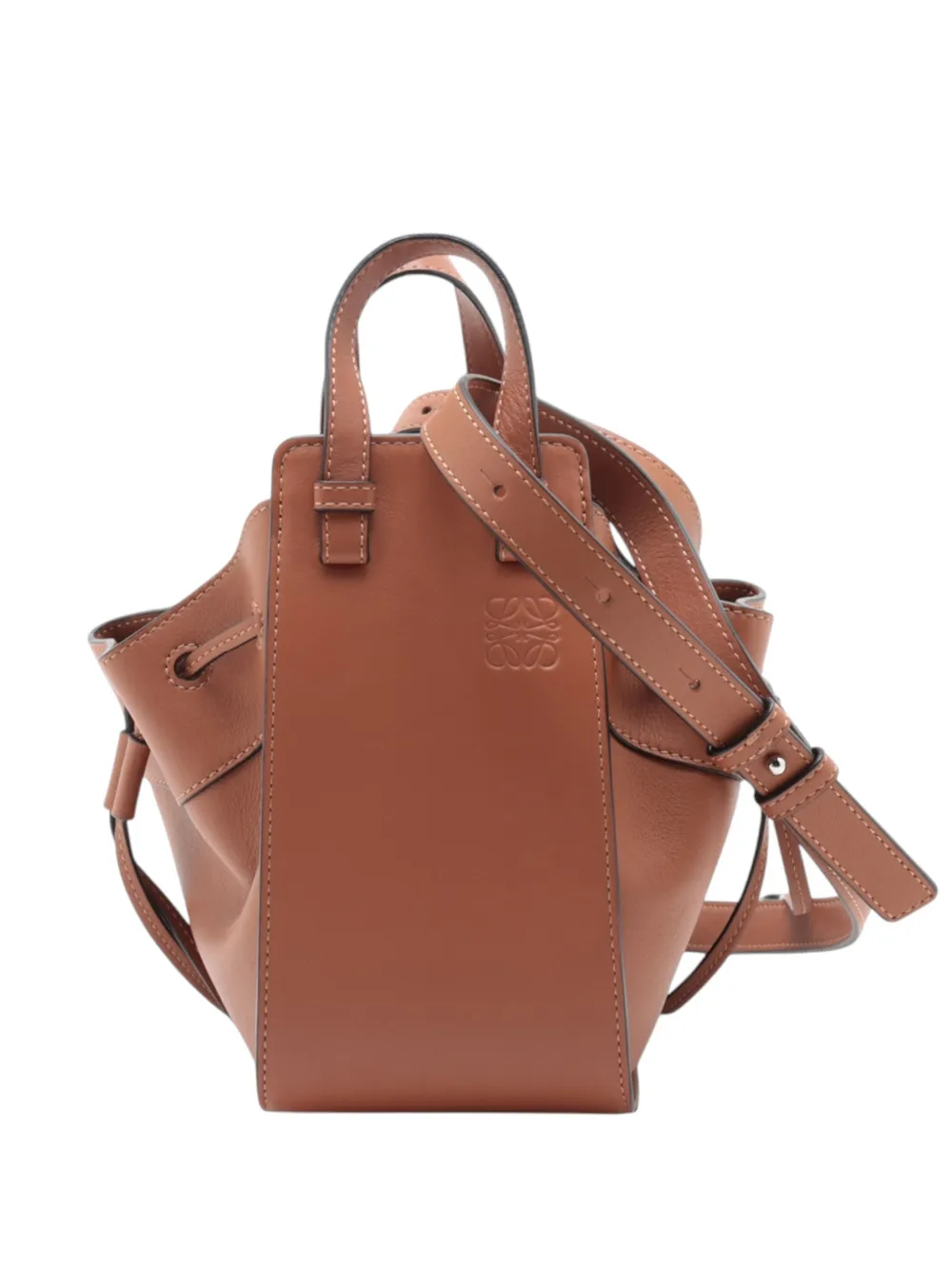 Loewe Pre-Owned 2016-2019 Mini Leather Drawstring Hammock Bag satchel - Brown