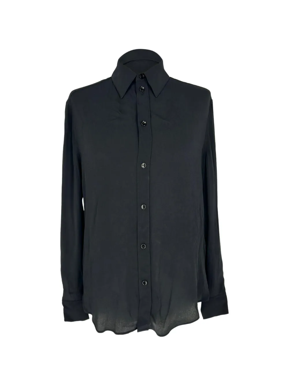Celine Pre-Owned button-up long-sleeve blouse - Black