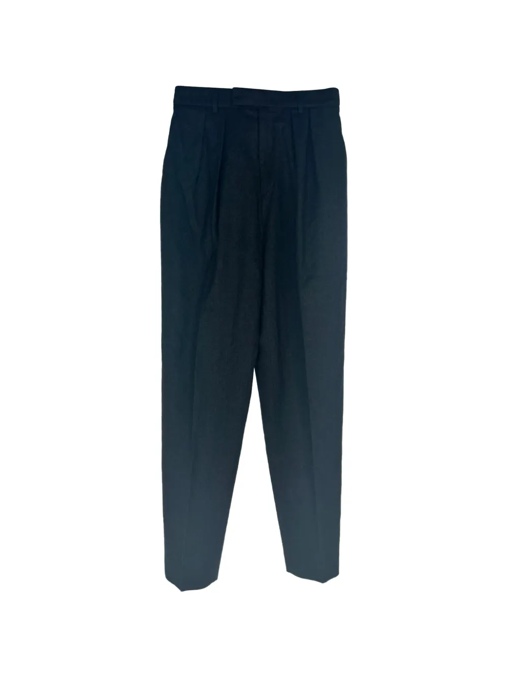 Pre-owned Celine Pleated Wool Trousers In Black