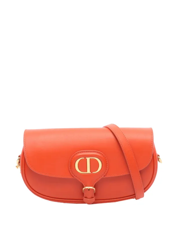 Dior Pre-owned 2020-2022 Bobby East West Crossbody Bag in Orange
