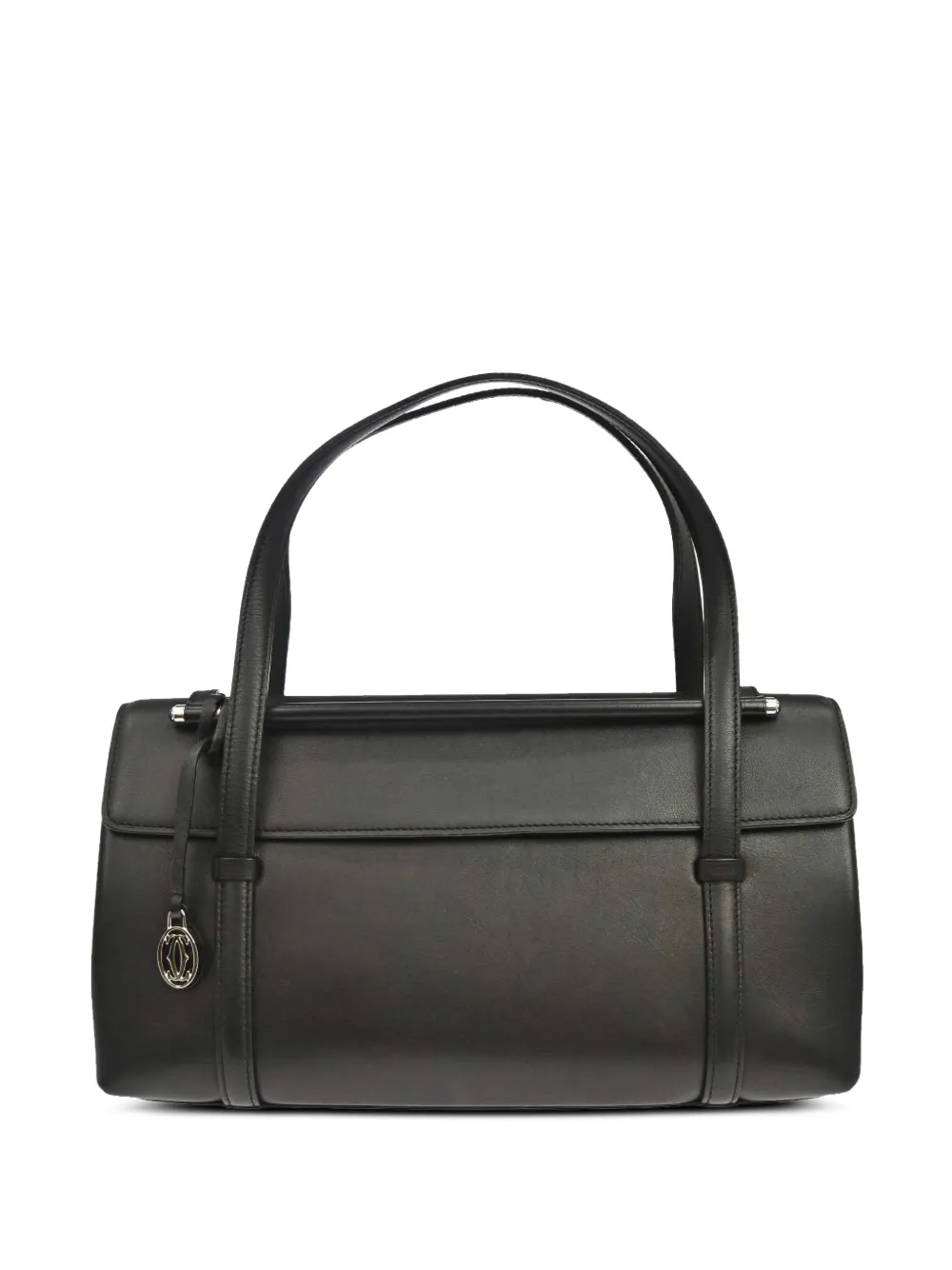 Cartier 1990-2000s Cabochon flap tote bag - Schwarz