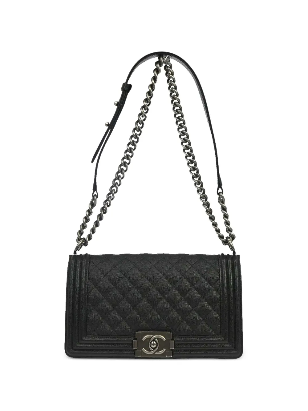CHANEL Pre-Owned 2010-2020s medium Boy Chanel chain-strap shoulder bag - Nero