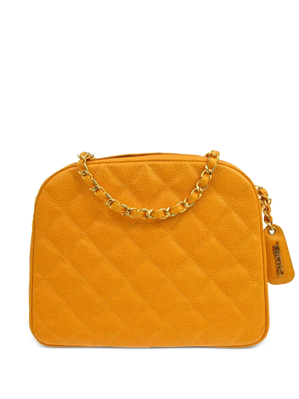 CHANEL Pre-Owned 1995 Matelassé chain-strap shoulder bag - Arancione