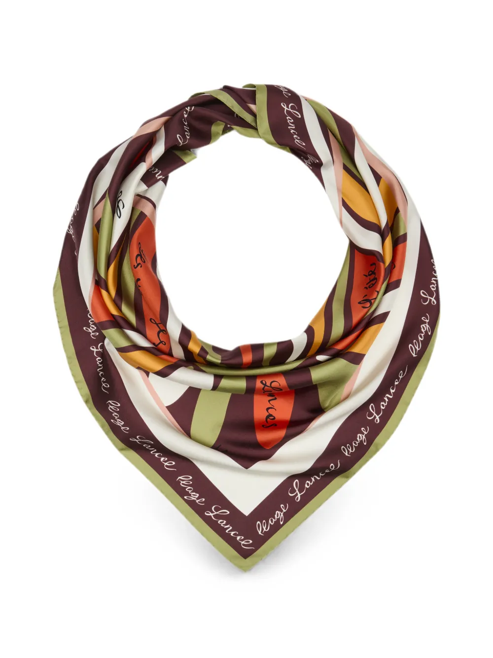 Lancel Printed Silk Scarf In Multi