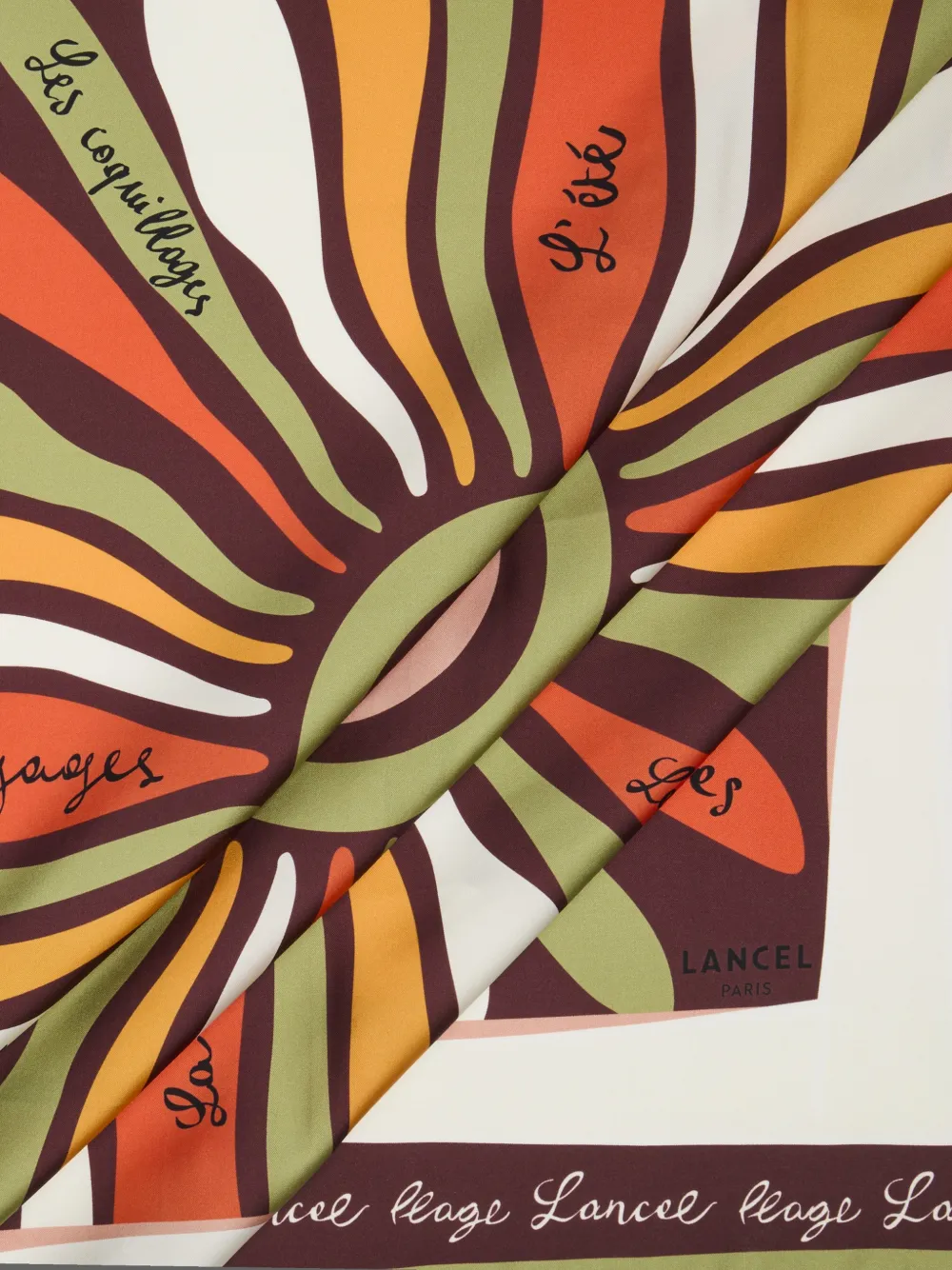 Lancel Printed Silk Scarf In Multi