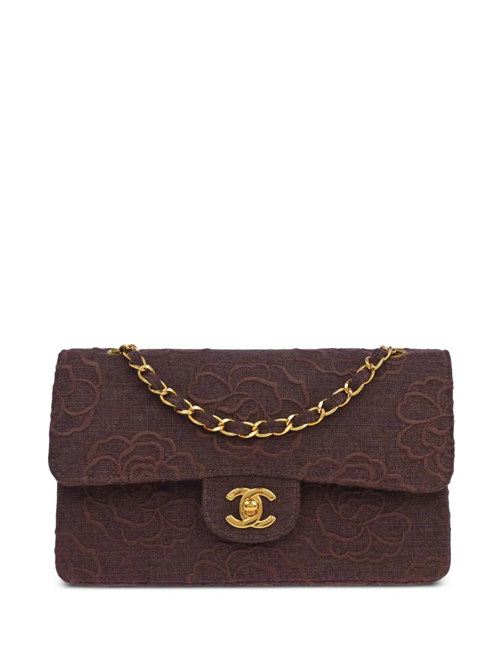 CHANEL Pre-Owned 1998 small Camellia Classic shoulder bag - Marrone