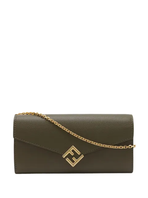 Fendi Pre-Owned bandolera Vitello King Cruise FF Diamonds Continental de piel de becerro granulada y suave con cadena 2010-2026