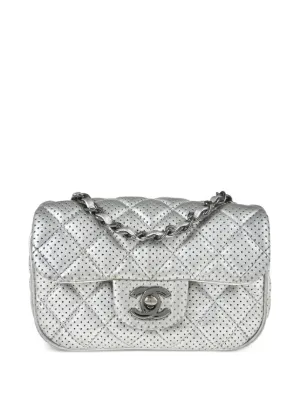 CHANEL Pre-Owned 2014 Mini Timeless Sequin Shoulder Bag | Silver