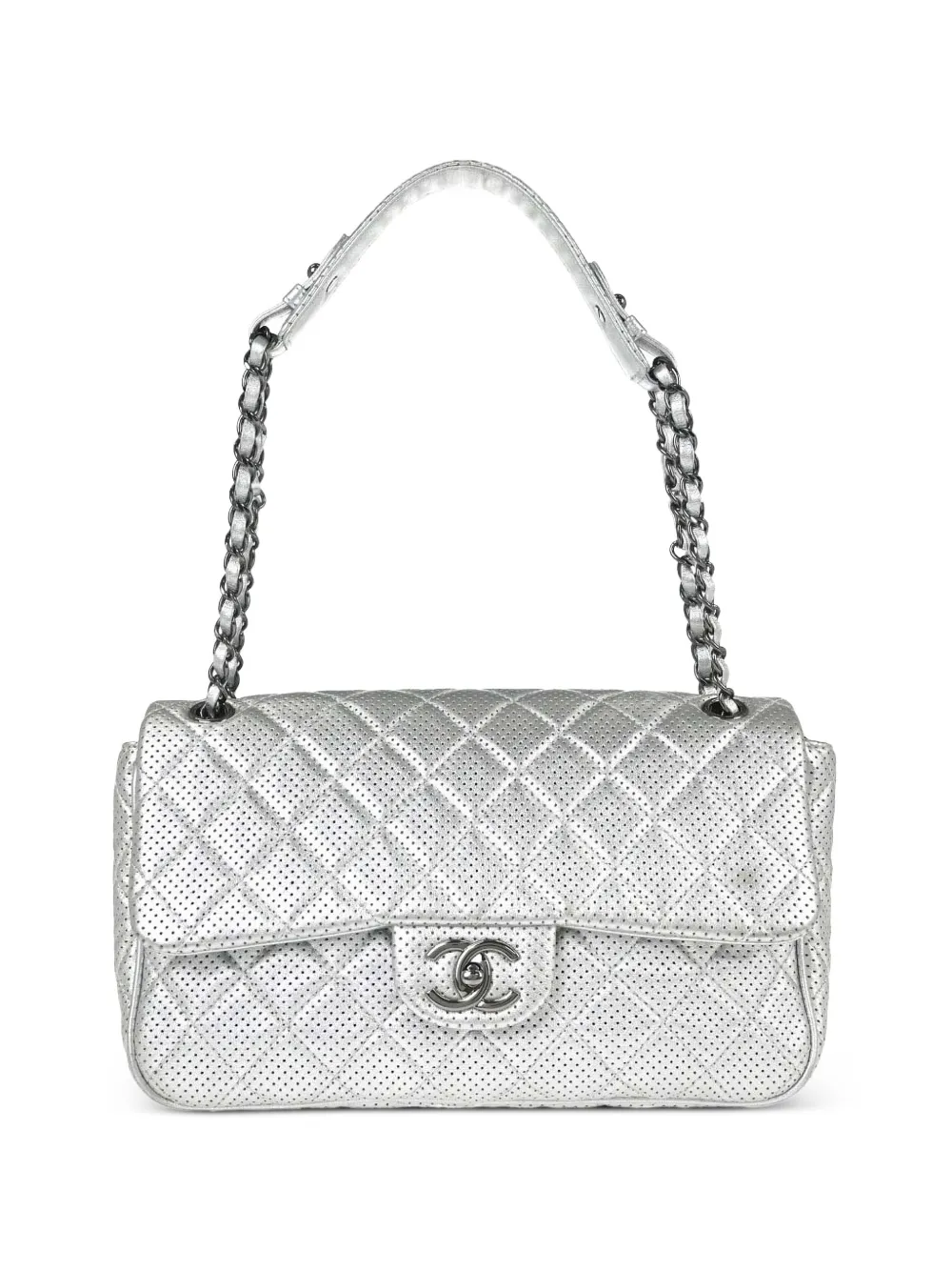 CHANEL Pre-Owned 2014 quilted shoulder bag - Argento