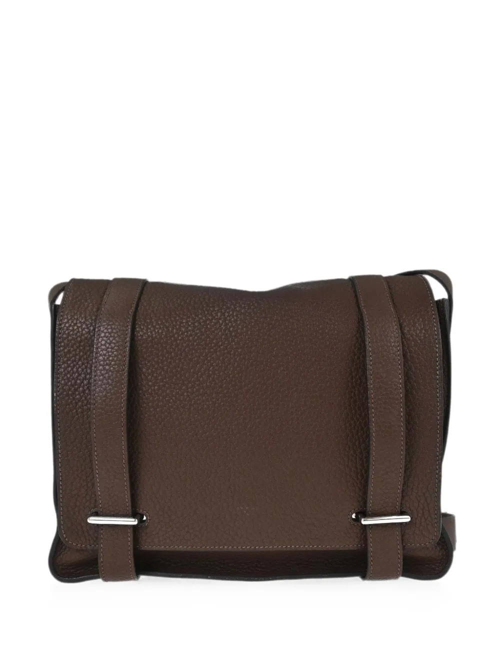 Hermès Pre-Owned 2014 Taurillon Clemence Steve Caporal 27 shoulder bag - Braun