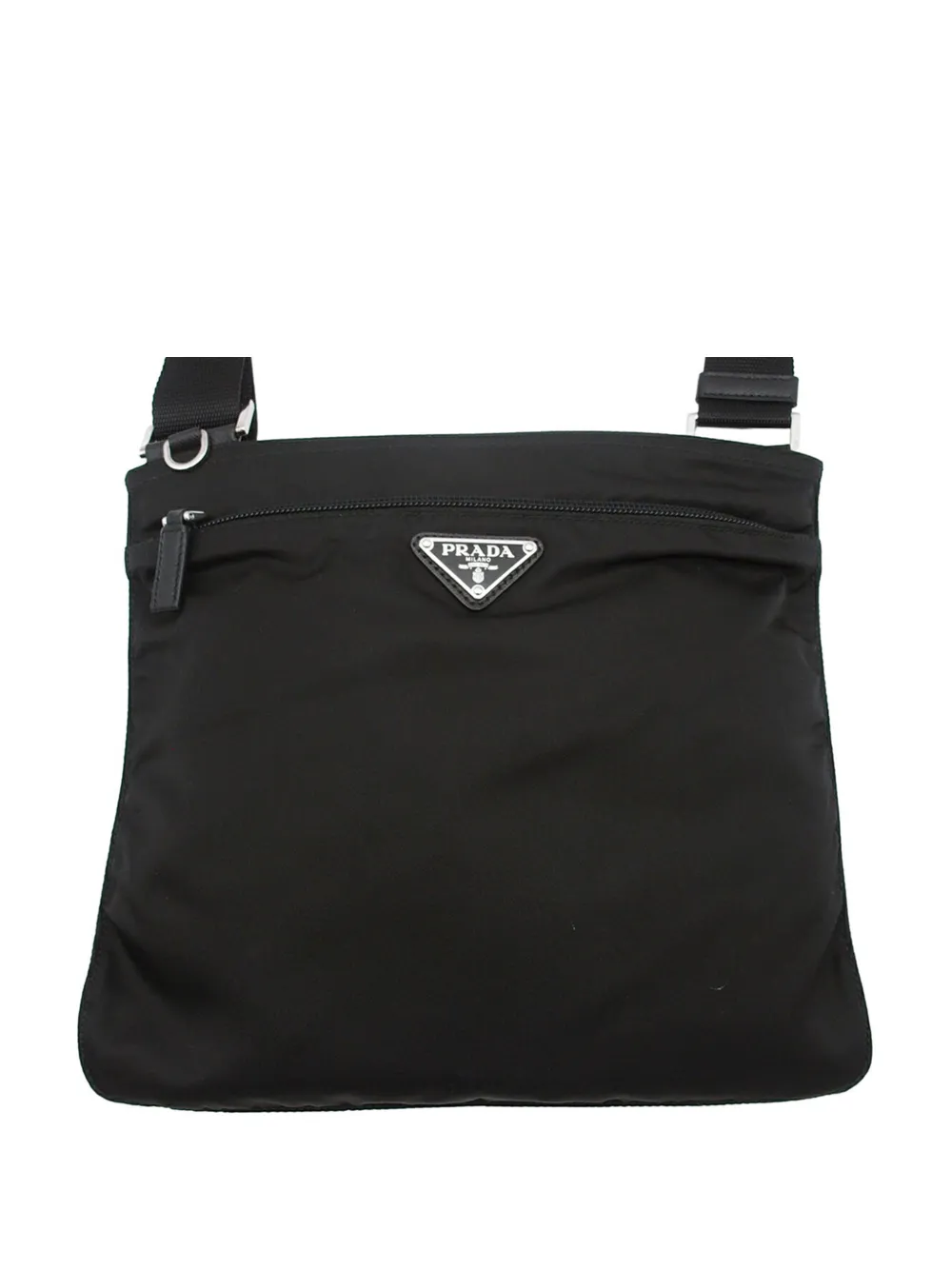 Pre-owned Prada 2013-2026 Tessuto Zip Top Crossbody Bag In Black