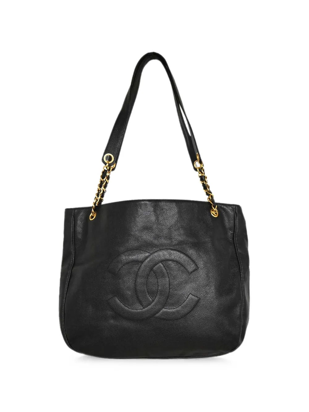 CHANEL Pre-Owned 1995 logo-detail chain shoulder bag - Black