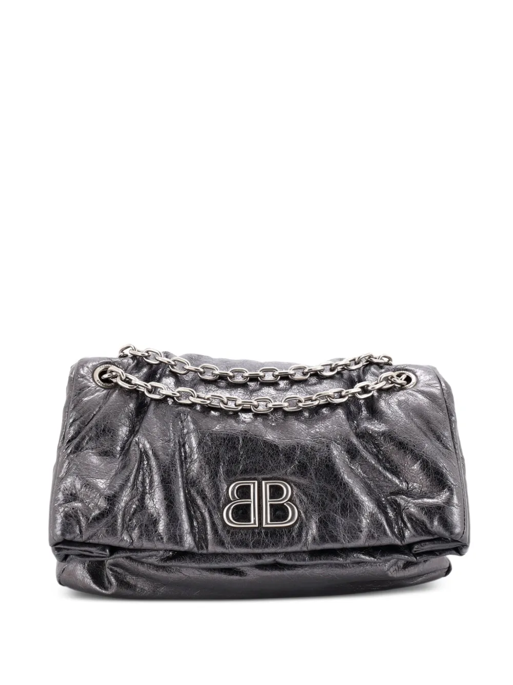 Balenciaga Pre-Owned Monaco Chain Flap Leather Medium shoulder bag - Silber
