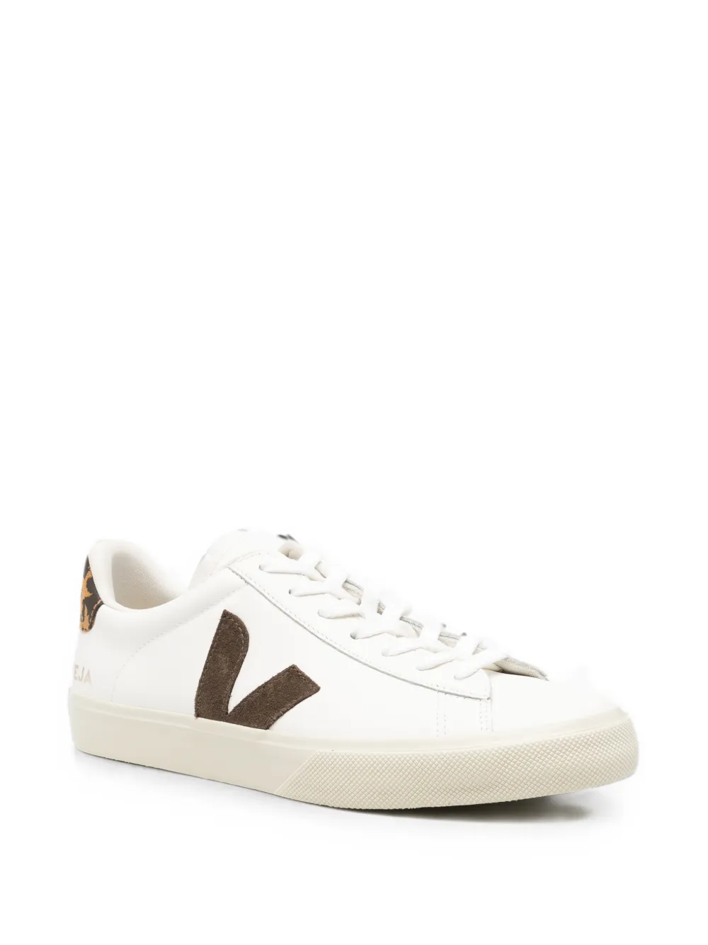 VEJA Campo animal-print logo-patch sneakers Wit