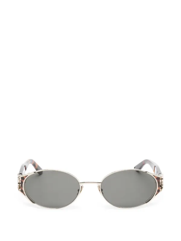Saint Laurent Eyewear トータスシェル ラウンドサングラス | ゴールド